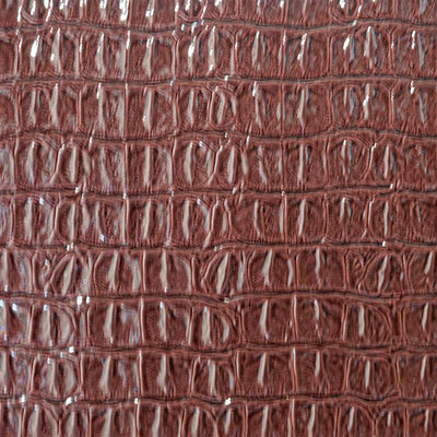 Belagio Enterprises - 17" X 36" Faux Crocodile Vinyl Fabric | BCV-66 Chocolate Brown - Prismatic Fiber Arts