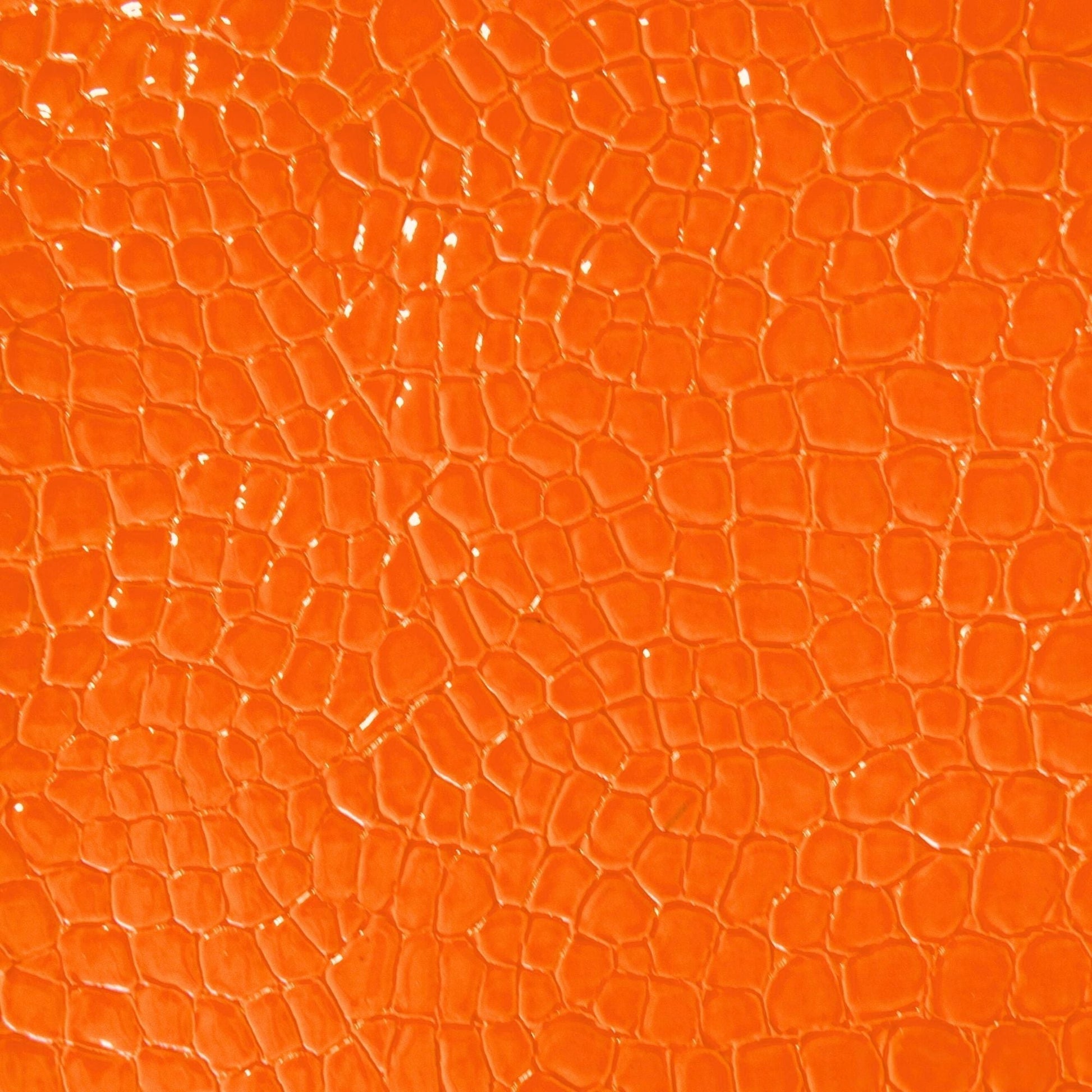 Belagio Enterprises - 17" X 36" Faux Snake Vinyl Fabric | BCV-19 Orange - Prismatic Fiber Arts