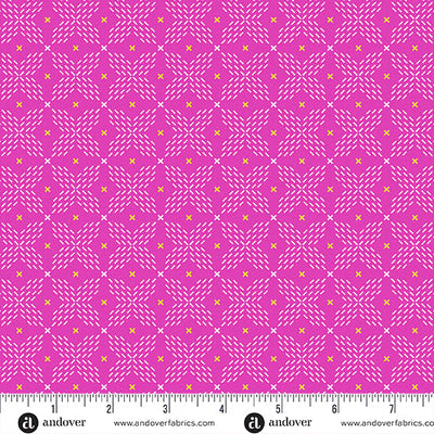 Berry Double Crossed Color Pop Playground Cotton 44"/45" Fabric Per Yard - Prismatic Fiber Arts