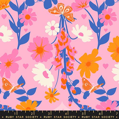Best Day Ever Posy Floral Butterflies Cotton 43"/44" Fabric Per Yard - Prismatic Fiber Arts