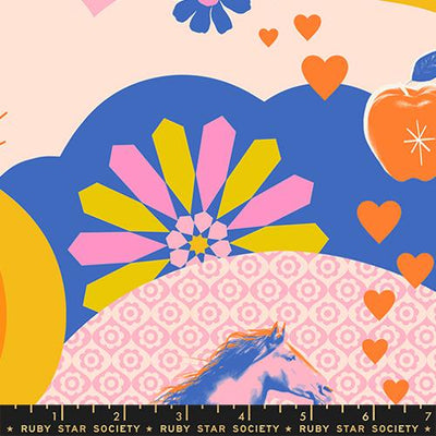 Best Day Ever Posy Retro Cotton 43"/44" Fabric Per Yard - Prismatic Fiber Arts