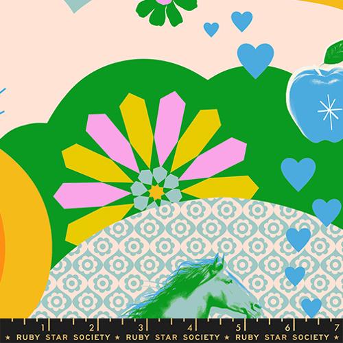 Best Day Ever Verdant Retro Cotton 43"/44" Fabric Per Yard - Prismatic Fiber Arts