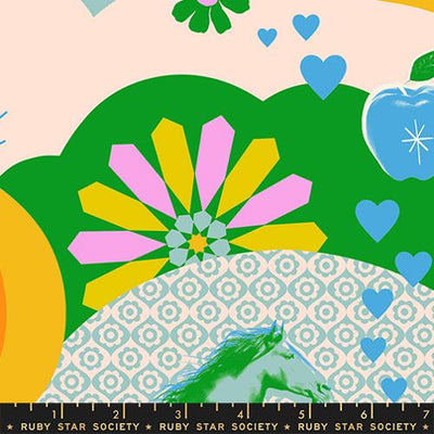Best Day Ever Verdant Retro Cotton 43"/44" Fabric Per Yard - Prismatic Fiber Arts