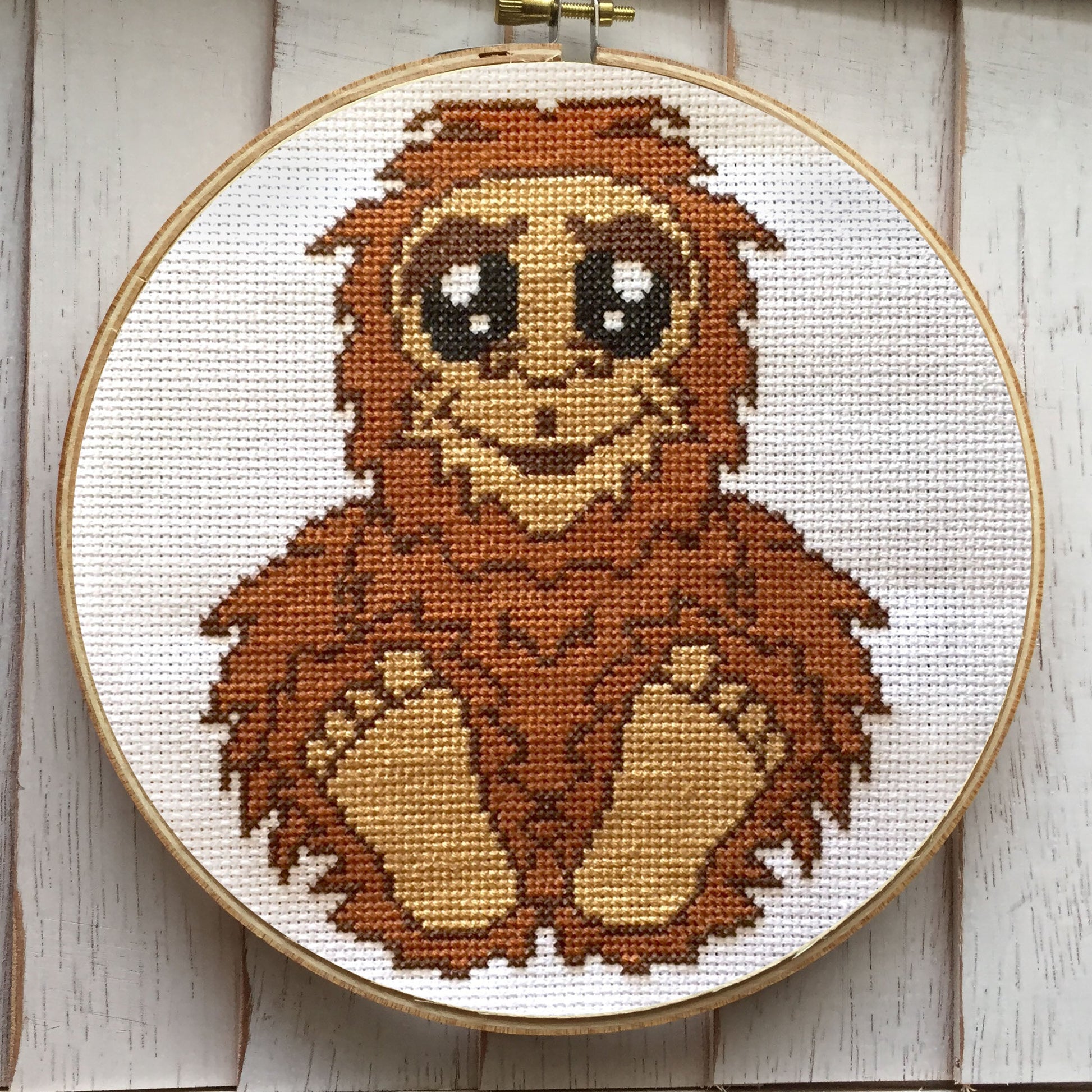 Bigfoot Sasquatch Counted Cross Stitch DIY KIT Intermediate - Prismatic Fiber Arts