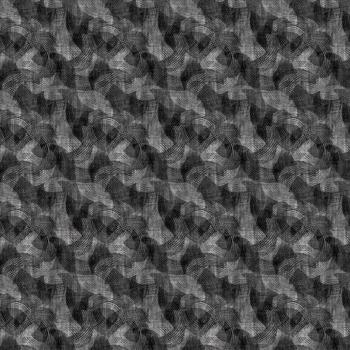 Black Charcoal Crescent Cotton Wideback Fabric per yard - Prismatic Fiber Arts