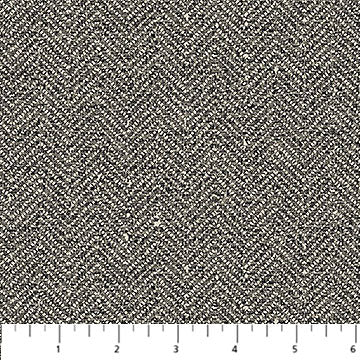 Black Chevron Haberdashery Flannel Fabric per Yard - Prismatic Fiber Arts