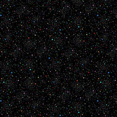 Black Confetti Chicken Scratch Wideback Fabric Per Yard - Prismatic Fiber Arts