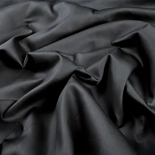 Black Cotton Sateen Wideback Fabric per yard - Prismatic Fiber Arts