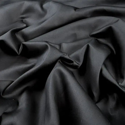 Black Cotton Sateen Wideback Fabric per yard - Prismatic Fiber Arts