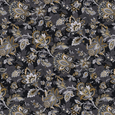 Black Footstool Charcoal Cotton Wideback Fabric - Prismatic Fiber Arts
