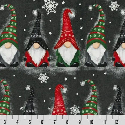 Black Gnomes Digital Cuddle Ash Fabric per yard - Prismatic Fiber Arts