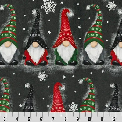 Black Gnomes Digital Cuddle Ash Fabric per yard - Prismatic Fiber Arts