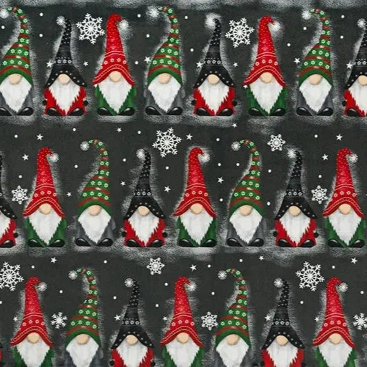 Black Gnomes Digital Cuddle Ash Fabric per yard - Prismatic Fiber Arts