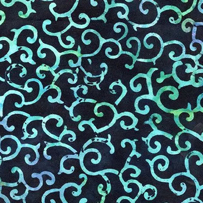 Black Iron Scrollwork Cotton Wideback Fabric per yard - Prismatic Fiber Arts