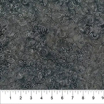 Black Stormy Weather Matera Cotton Batik Wideback Fabric per yard - Prismatic Fiber Arts