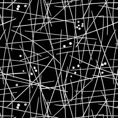 Black Swizzle Stick Wideback Fabric Per Yard - Prismatic Fiber Arts