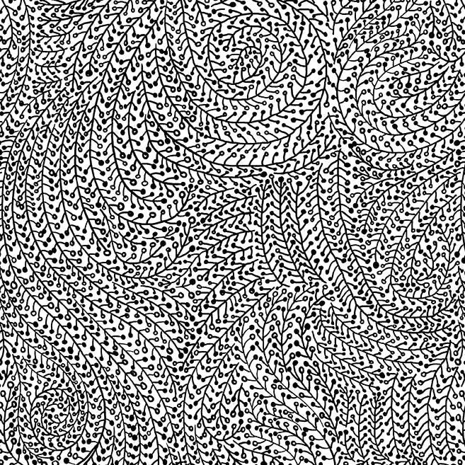 Black Vine Maze Cotton Wideback Fabric Per Yard - Prismatic Fiber Arts