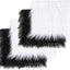 Faux Fur Fabric Squares | 2 White & 2 Black Pack - Prismatic Fiber Arts