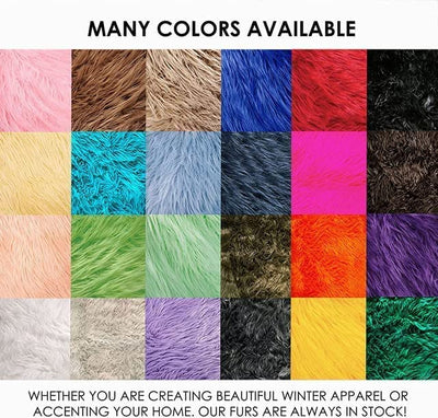 Faux Fur Fabric Squares | 2 White & 2 Black Pack - Prismatic Fiber Arts