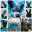 Faux Fur Fabric Squares | 2 White & 2 Black Pack - Prismatic Fiber Arts