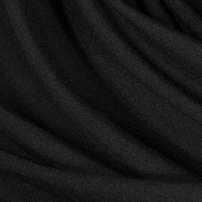 Rayon Spandex Jersey Knit Fabric – Black | 60" Wide, 240 GSM, 4-Way Stretch – By the Yard | FabricLA - Prismatic Fiber Arts