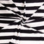 FabricLA 12oz Cotton Spandex Jersey Knit Fabric | Black & white Striped - Prismatic Fiber Arts