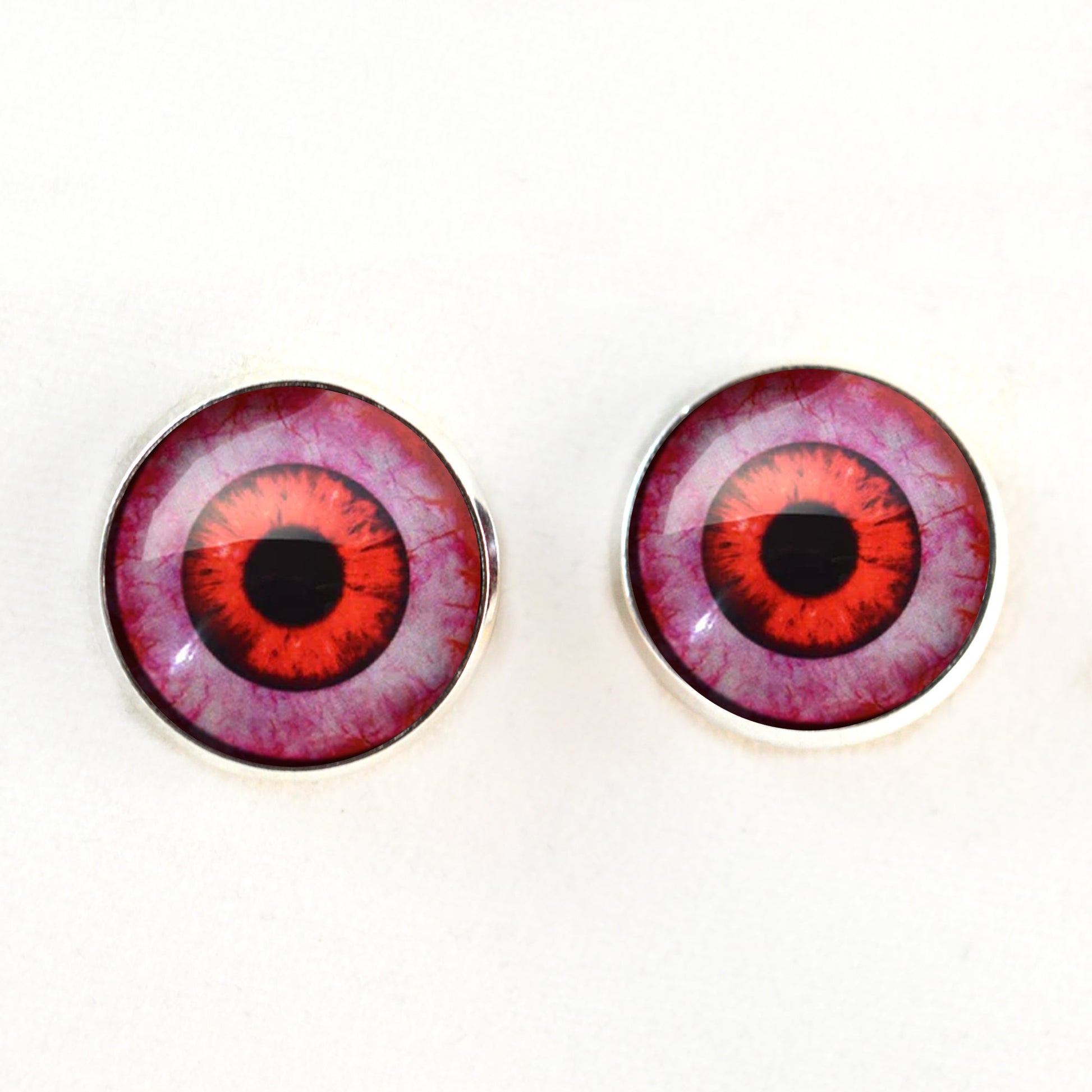 Bloody Zombie Sew-On Button Glass Eyes - Prismatic Fiber Arts