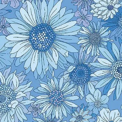 Blue Best Friends Sleepovers Cotton Wideback Fabric per yard - Prismatic Fiber Arts