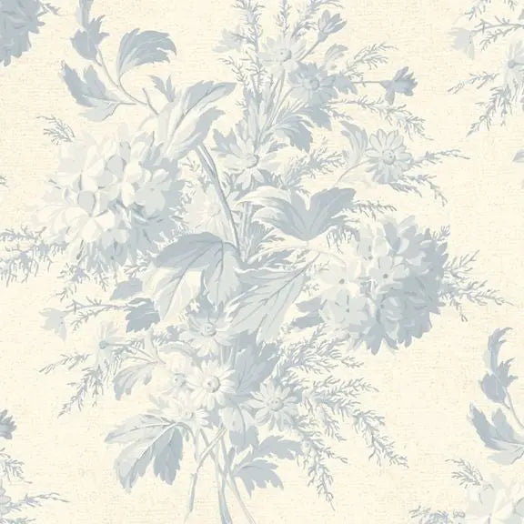Blue Bouquet Cotton Wideback Fabric per yard - Prismatic Fiber Arts