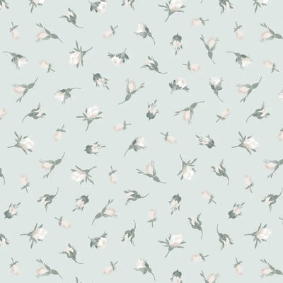 Blue Buds La Fleur Flannel Cotton 42"/43" Fabric Per Yard - Prismatic Fiber Arts