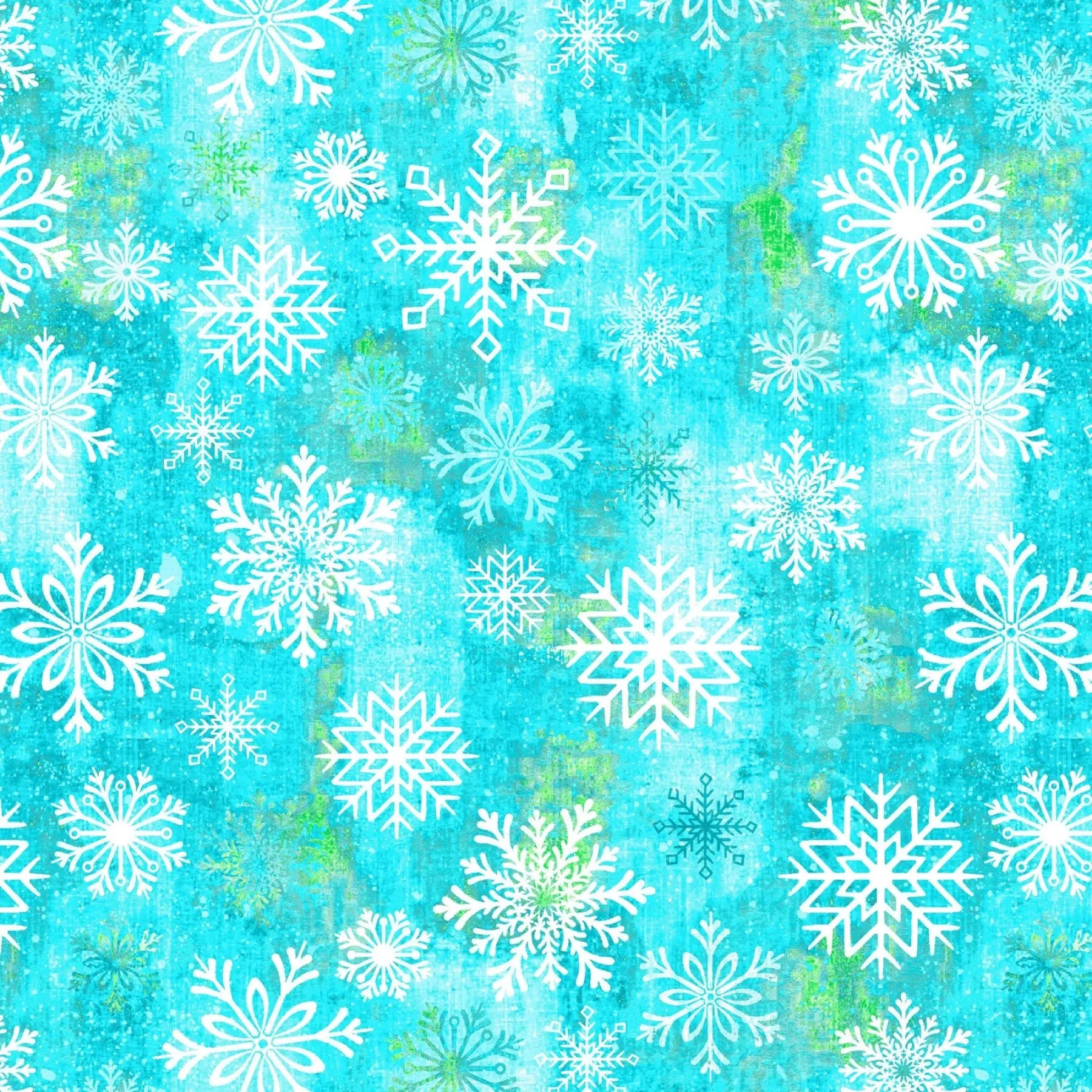 Blue Carribean Snowflake Toss Dot Cotton Wideback Fabric per yard - Prismatic Fiber Arts