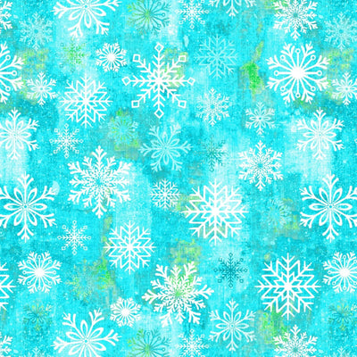 Blue Carribean Snowflake Toss Dot Cotton Wideback Fabric per yard - Prismatic Fiber Arts
