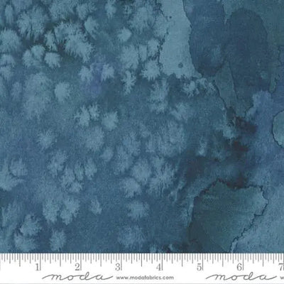 Blue Dusk Flow Basic Watercolor Painting 44"/45" Fabric Per Yard - Prismatic Fiber Arts
