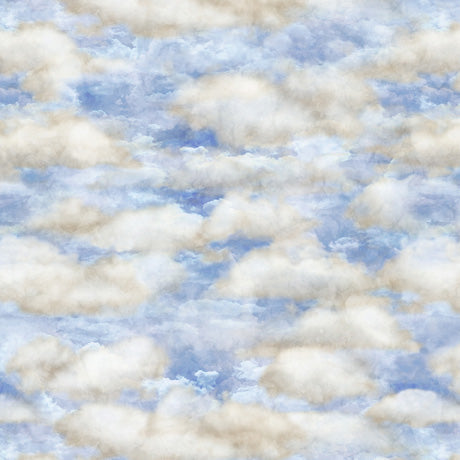 Blue Flying High Cotton Wideback Fabric per yard - ( 1 Yard Pack ) - Prismatic Fiber Arts