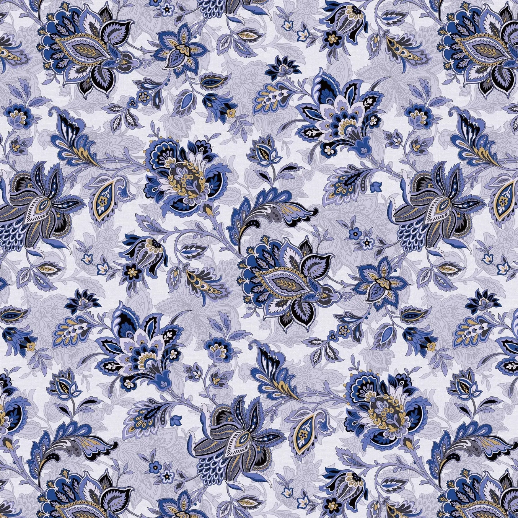 Blue Footstool Cotton Wideback Fabric - Prismatic Fiber Arts