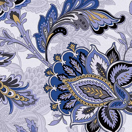 Blue Footstool Cotton Wideback Fabric - Prismatic Fiber Arts