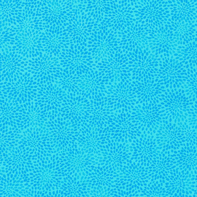 Blue Fusions Cyan Cotton Wideback Fabric Per Yard - Prismatic Fiber Arts