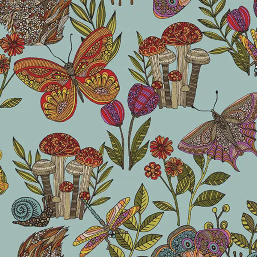 Blue Green Teal Small Wonders Toss Cotton 44"/45" Fabric Per Yard - Prismatic Fiber Arts