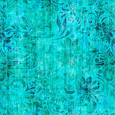 Blue Green Turquoise Blender Cotton Wideback Fabric per yard - Prismatic Fiber Arts