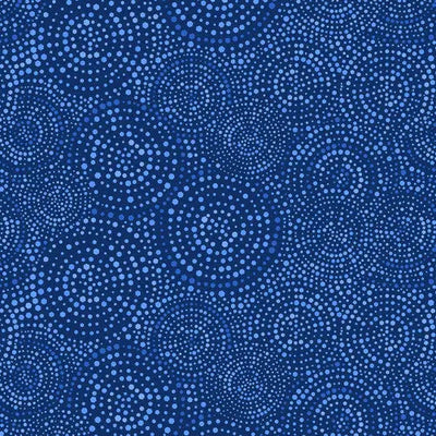Blue Hexi Dots Cotton Wideback Fabric per yard - Prismatic Fiber Arts