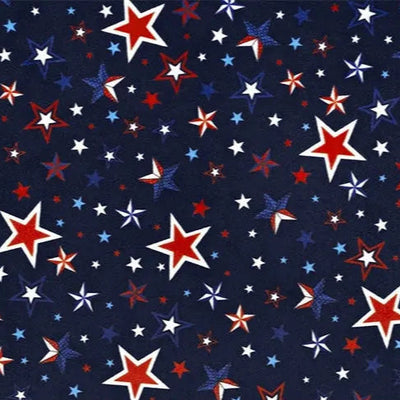 Blue Liberty Stars Digital Cuddle Ink Fabric per yard - Prismatic Fiber Arts
