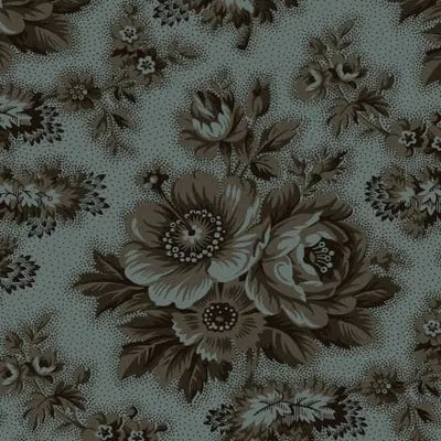 Blue Navy Large Floral Cotton 43"/44" Fabric Per Yard - Prismatic Fiber Arts