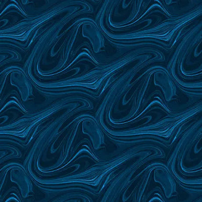 Blue Navy Marble Virtuoso Cotton 44"/45" Fabric Per Yard - Prismatic Fiber Arts