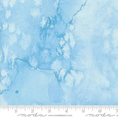 Blue Skies Sunshine Sky Blue Flow Basic Watercolor Painting 44"/45" Fabric Per Yard - Prismatic Fiber Arts