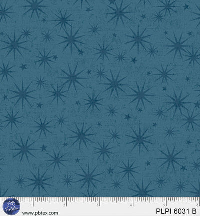 Blue Star Starburst, Love, Pickleball Cotton 44”/45” Fabric Per Yard - Prismatic Fiber Arts