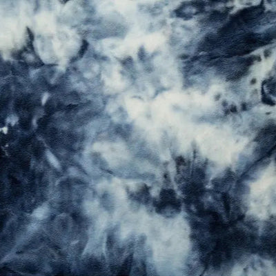 Blue Tie Dye Cuddle Navy Fabric per yard - Prismatic Fiber Arts