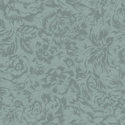 Blue Tonal Floral La Fleur Flannel Cotton 42"/43" Fabric Per Yard - Prismatic Fiber Arts