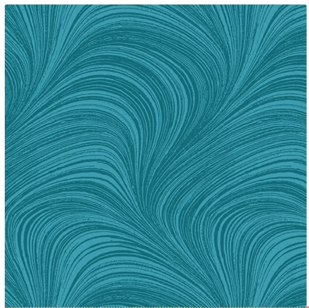 Blue Turquoise Color Wave Texture Flannel Wideback Fabric per yard - Prismatic Fiber Arts