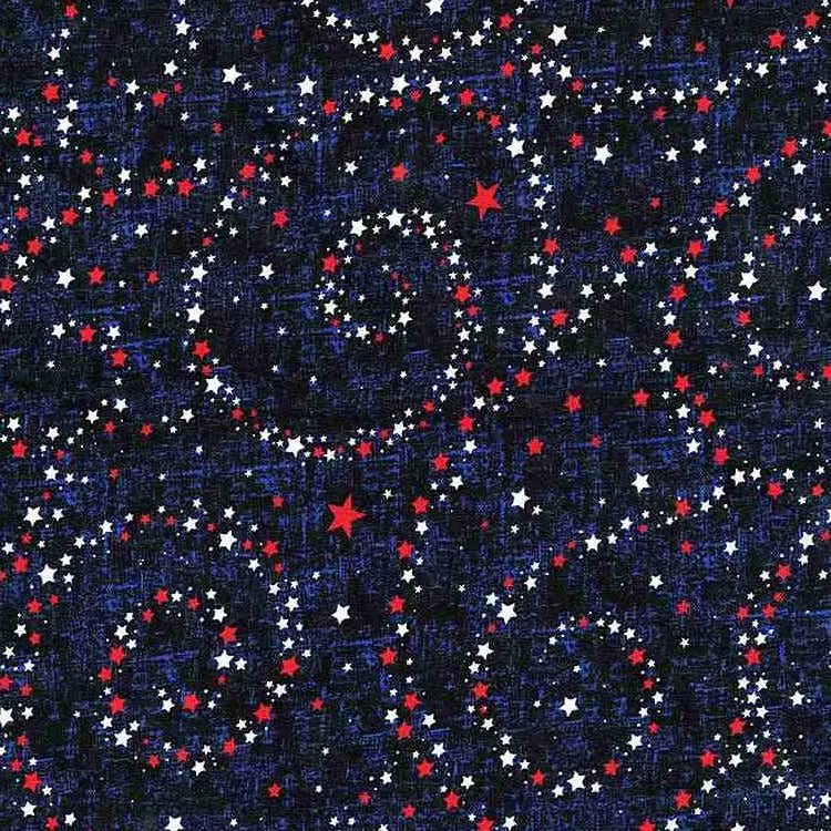 Blue USA Stars Navy Cotton Wideback Fabric per yard - Prismatic Fiber Arts