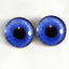 Blue Violet Zombie Sew-On Button Glass Eyes - Prismatic Fiber Arts